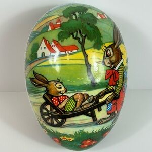 Vintage Large German Paper Mache Easter Egg
